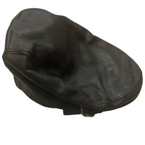 Vintage Y2K Harley Davidson‎ leather paper boy biker hat embossed logo Medium